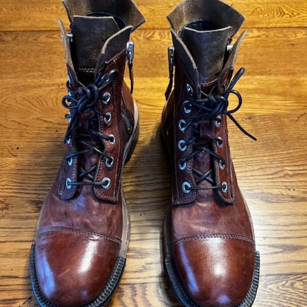 MOMA Leather Ankle Boot, Brown, EU 39